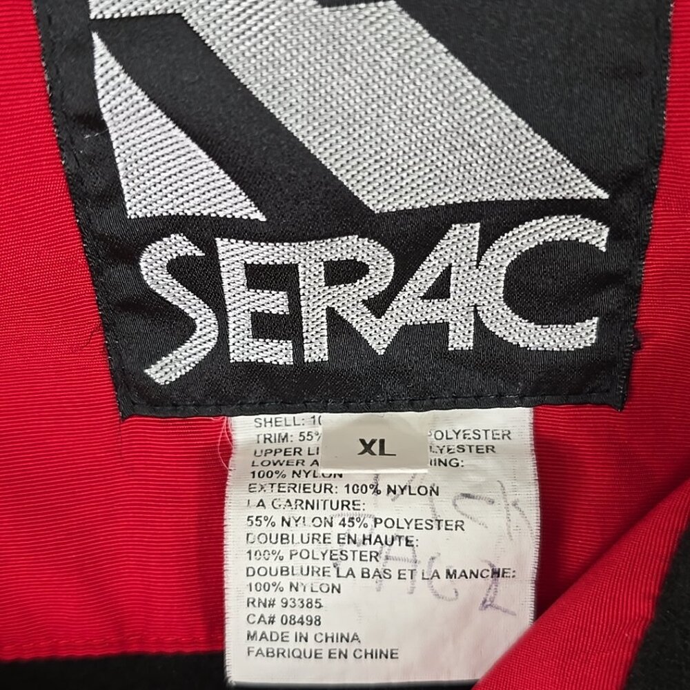 VINTAGE 90'S SERAC RED JACKET MEN'S SZ XL NAGANO OLIMPYC WINTER GAMES 1998 FLAWS - Picture 10 of 16